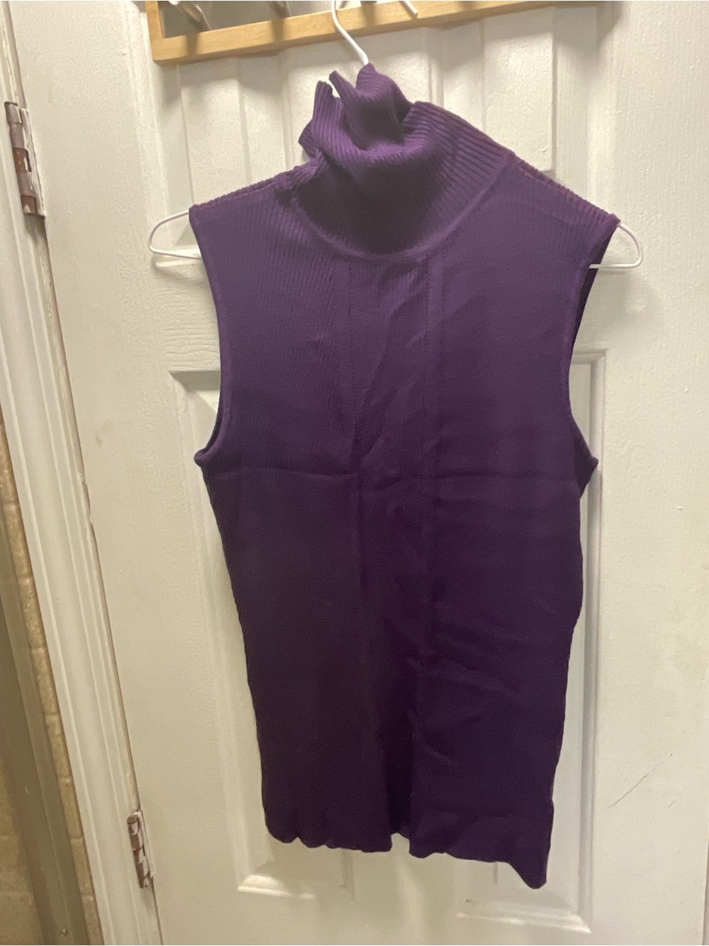 Cato Purple Sleeveless Turtleneck Top Size M